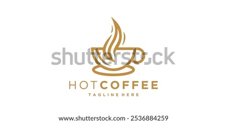 logo design hot coffee, drink, mocha, caffeine, logo design vector, symbol, icon, idea, creative.