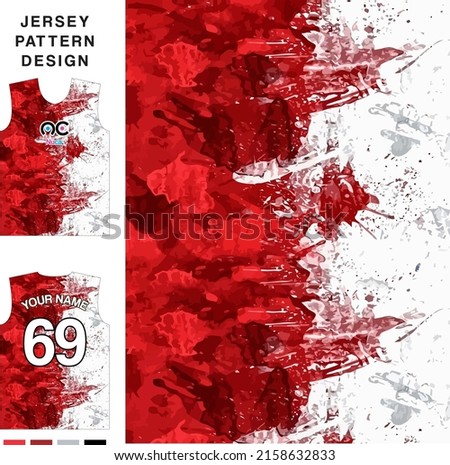 Abstract concept vector jersey pattern template for printing or sublimation sports uniforms football, volleyball, basketball, e-sports, cycling and fishing. Free Vector.