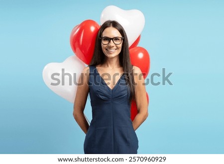 Similar – Image, Stock Photo Love balloon against blue sky