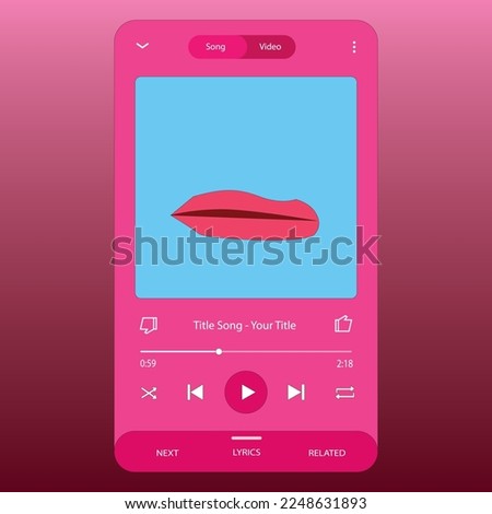 Music Display Theme: Music Platform Sample. Spotify Display template. Joox. Apple. Iphone. Google Music. SoundCloud. YouTube Music. Iphone. Android. UI. UX. User interface user experience.