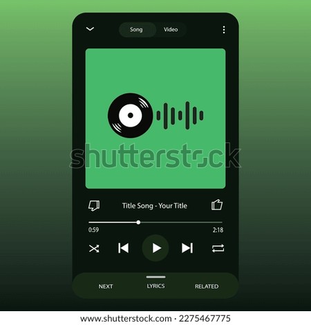 Music Display Theme: Music Platform Sample. Spotify Display template. Joox. Apple. Iphone. Google Music. SoundCloud. YouTube Music. Iphone. Android. UI. UX. User interface user experience.