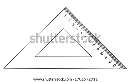 Triangle ruler Isolated on a white background