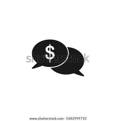 Speech bubbles, comment with dollar vector icon