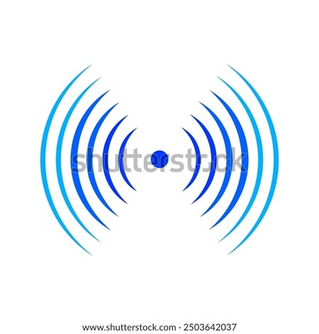 Radar, connect, sonar wave vector icon