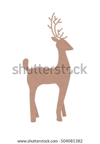 gold reindeer silhouette of deer christmas invitation new year christmas reindeer silhouette