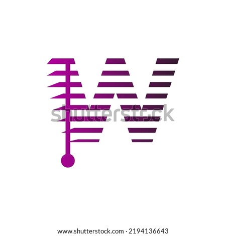 Blinds, Blinds W Letter, W letter Blinds  Logo Template vector symbol