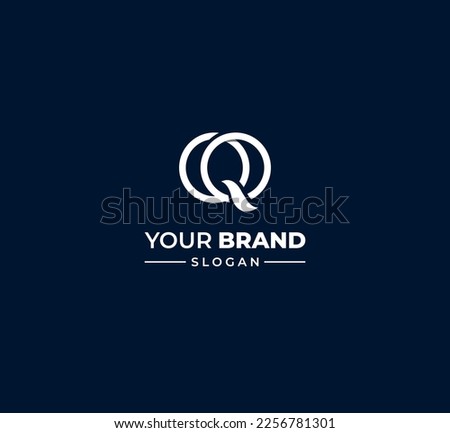  QQ letter logo design template elements. Q logo Modern abstract digital alphabet letter logo. Vector illustration.