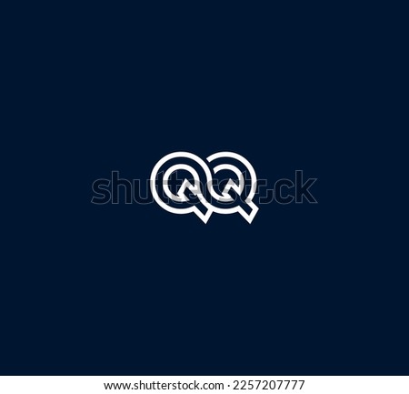 QQ letter logo design template elements. Q logo Modern abstract digital alphabet letter logo. Vector illustration.