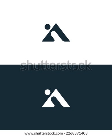 AI, IA letter logo design template elements. Modern abstract digital alphabet letter logo. Vector illustration. New Modern logo.