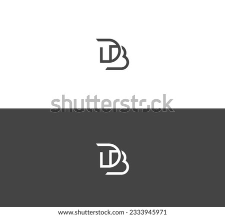 Alphabet letter icon logo DB or BD.