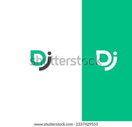 ID, DI, DJ, JD letter logo creative design with vector graphic.