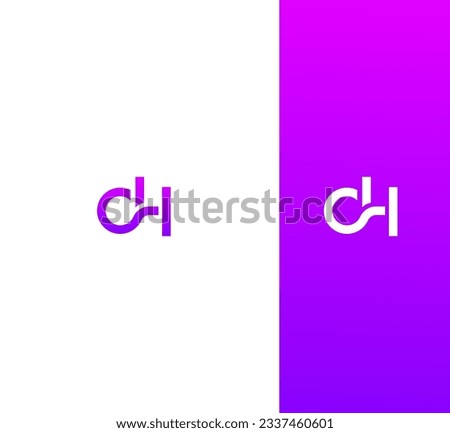 Letter DH, HD, CH, HC logo design vector template logo design