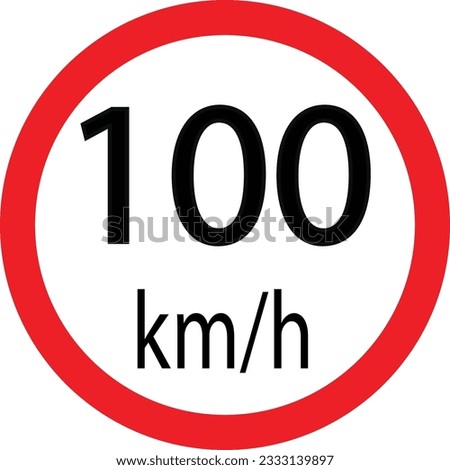 Similar – Image, Stock Photo 100 km/h speed limit on highways Energy saving. Oil imports from Russia, Ukraine war