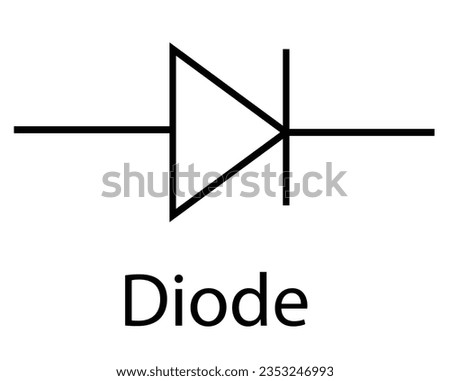 vector electronic circuit symbol diode