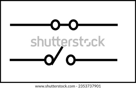 switch vector symbol, switch icon in electronic circuits