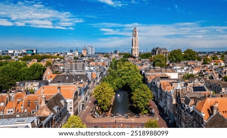 Similar – Image, Stock Photo Water canal in city with residential buildings