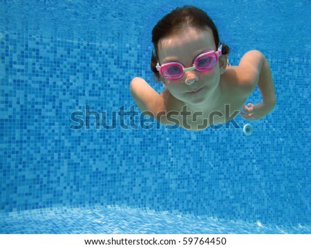 Cute underwater kid