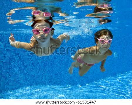 Two underwater girls