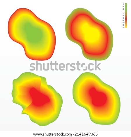 thermal map, abtract forms. colorfull