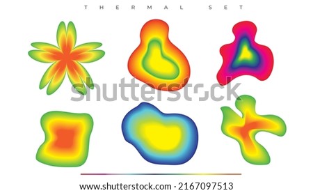 thermal map, heat map, abstract forms