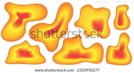 multicolored heat map, with organic shapes