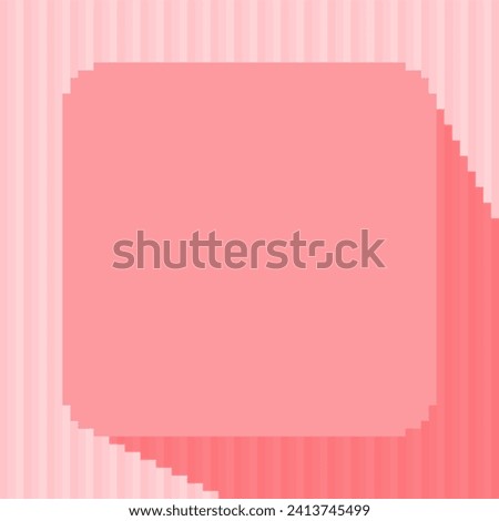 Pixel Art Peacth Pink Stripe Background with Bounding Box Template