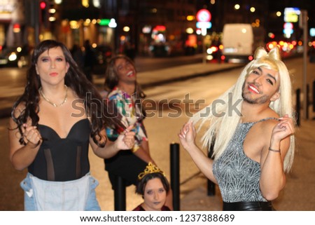 Group of transvestites at night Shutterstock - PuzzlePix