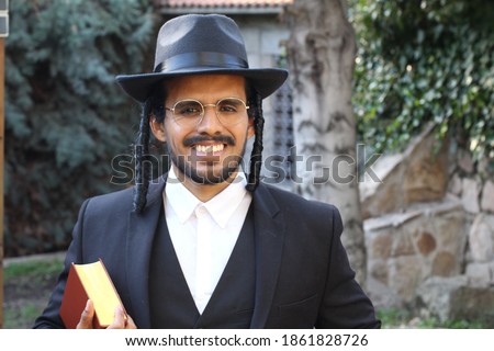 Jewish man smiling close up
 Photo stock © 