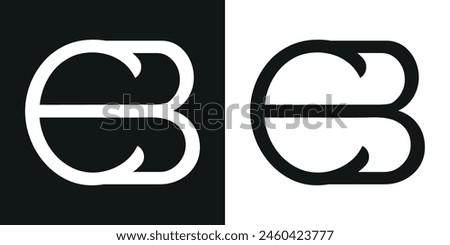 EB Modern Letter Logo .Stylish Monogram Vector Design