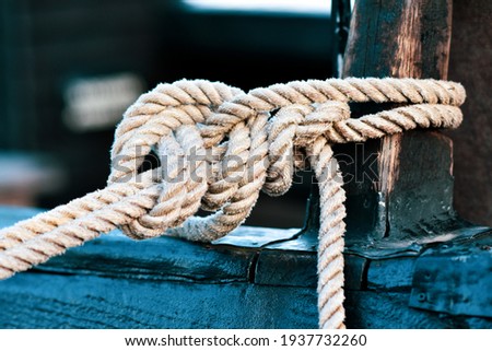 Image, Stock Photo Port rope Rope Knot