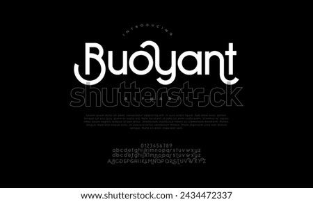 Buoyant creative modern urban alphabet font. Digital abstract moslem, futuristic, fashion, sport, minimal technology typography. Simple numeric vector illustration