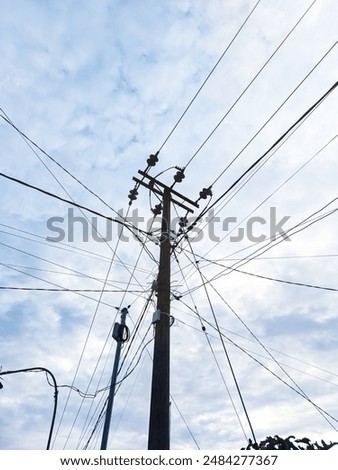 Similar – Image, Stock Photo cord Chaos Muddled Cable