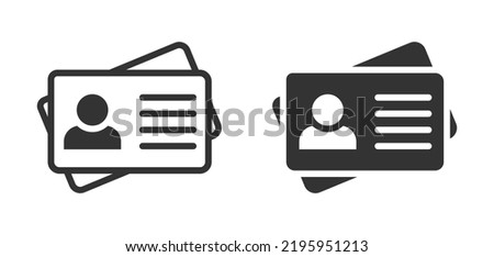 Id card icon. Driver's license identification icon. Vector illustration.