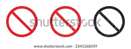 Ban icon. Forbidden sign. Vector illustration.