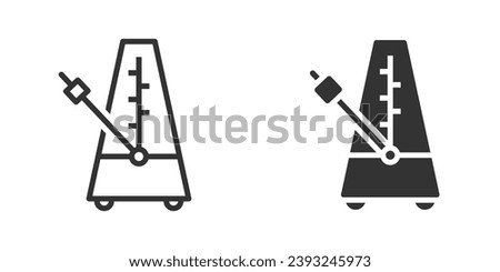 Metronome icon isolated on a white background. Vector illustration.