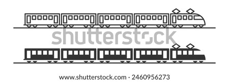 Passenger train icon. Vector illustration.