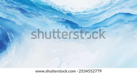 abstract soft blue and white abstract water color ocean wave texture background. Banner Graphic Resource as background for ocean wave and water wave abstract graphics	