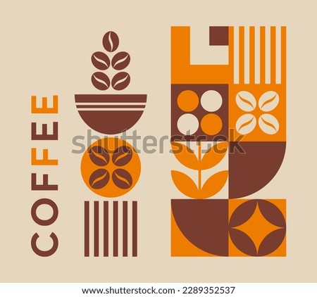 Coffee packaging design. Illustration for café, shop and restaurant menus.