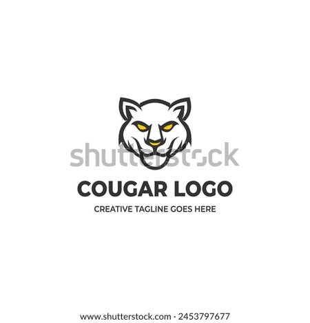 cougar logo design embodying strength and agility, perfect for businesses or teams