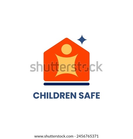 An emblem for a Children Safe House, showcasing a logo design that signifies the security and well-being of children.