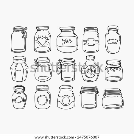 jar icon hand drwan element vector