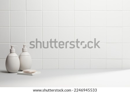 Various props in the bathroom background Foto stock © 