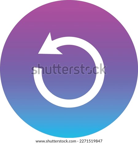 Undo vector icon. Can be used for printing, mobile and web applications.