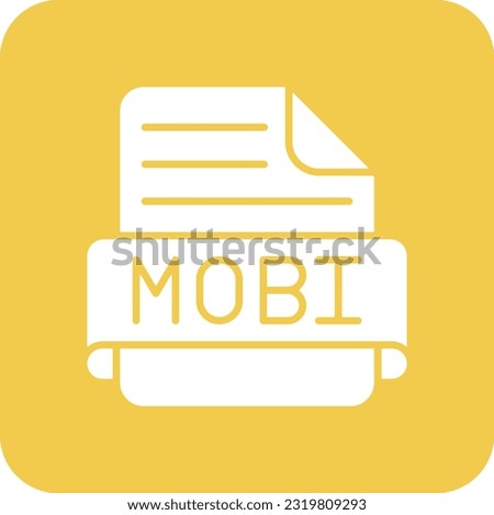 Mobi vector icon. Can be used for printing, mobile and web applications.