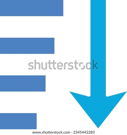 Sort Descending vector icon. Can be used for printing, mobile and web applications.