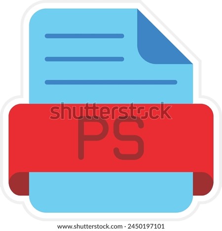 Ps vector icon. Can be used for printing, mobile and web applications.