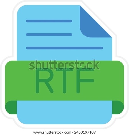 Rtf vector icon. Can be used for printing, mobile and web applications.