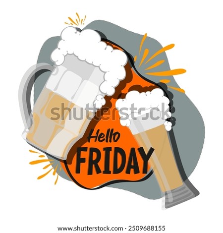 Happy beer day, National Beer Day, vector illustration, flyer, banner, social media post, poster, typography, icons, October 27th, Get Together and have fun with friends benefits of drinking beer