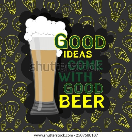 Happy beer day, National Beer Day, vector illustration, flyer, banner, social media post, poster, typography, icons, October 27th, Get Together and have fun with friends benefits of drinking beer