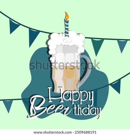 Happy beer day, National Beer Day, vector illustration, flyer, banner, social media post, poster, typography, icons, October 27th, Get Together and have fun with friends benefits of drinking beer